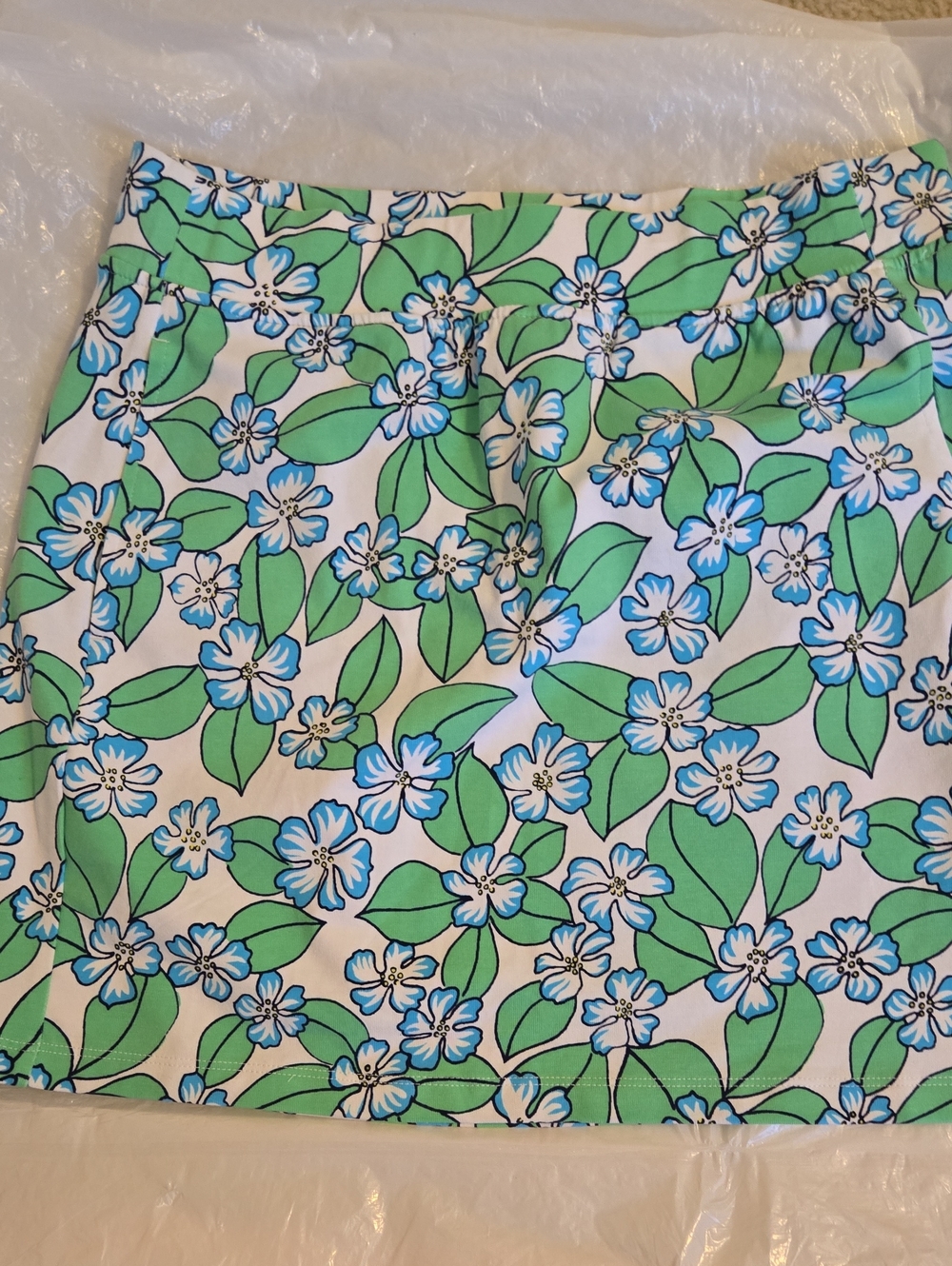 TALBOTS floral Print Women’s Skort in White, Blue & Green